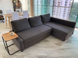 ikea l shape 3 seater storage sofa bed