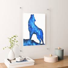 Blue Wolf Floating Acrylic Print