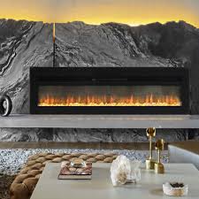 Electric Fire Fireplace Recessed Wall