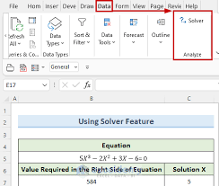 Solve Polynomial Equation In Excel