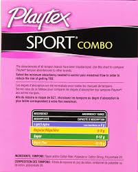 Playtex Sport Combo Pack With Regular And Super Tampons And Ultra Thin Pads With Wings 32 Count