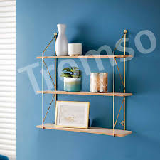 3 Tier Metal Wire Wall Floating Shelves