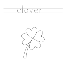 four leaf clover handwriting practice