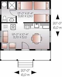 20x20 Tiny House Cabin Plan 1 Bedrm