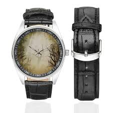 Amazon Com Mystic Forest Decor Casual Leather Strap Watch