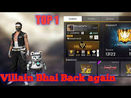 The rising popularity of free fire and the enormous viewership that it enjoys on streaming platforms like youtube has lead to several players taking up professional gaming as a career option. Top 1 Global Rank Part 1 Best Free Fire Player Villain Bhai Youtube