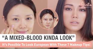 asian european mixed blood look