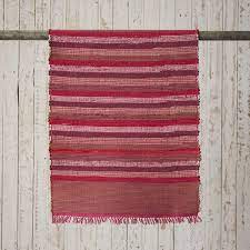 pink striped cotton rag rug paper high