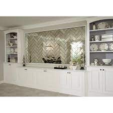For a while i've had a vision of an antique mirror backsplash. Antique Mirror Straight Glass Tile 4 X 12 100235050 Floor And Decor