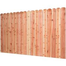 Common Redwood Dog Ear Fence Panel