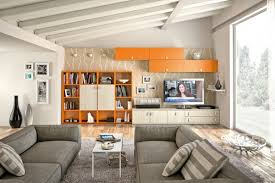 modern living room wall units with