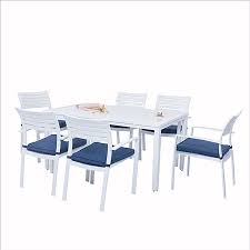 Outdoor Seven Piece Metal Table And