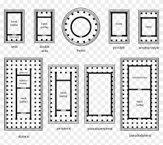 ancient greek temple layout clipart