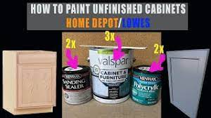 how to paint unfinished cabinets from