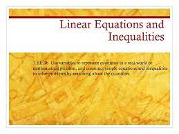 Ppt Linear Equations And Inequalities