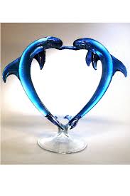Handmade Glass Dolphin Figurine
