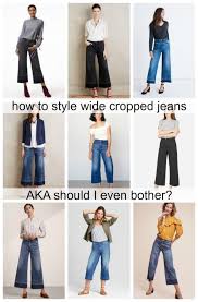 how to style cropped wide leg jeans