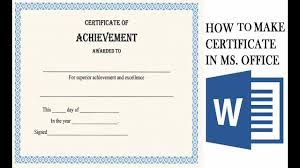 How To Make Formal Certificate With Microsoft Word Nasir Tech