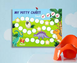 Printable Toddler Potty Training Chart And Reward Chart Boys Potty Training Reward Dinosaur Chart Pdf