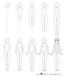 how to draw anime body step by