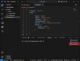 how to run code in terminal in vs code