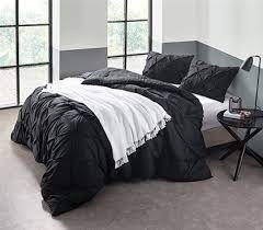 Black Pin Tuck Twin Xl Comforter