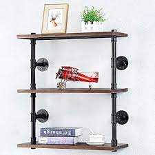 industrial pipe shelf wall mounted