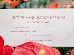 gift certificate gethsemane garden center