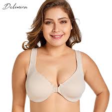 Us 13 17 15 Off Delimira Womens New Seamless Full Coverage Non Padded Front Closure Bra In Bras From Underwear Sleepwears On Aliexpress