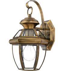 antique brass outdoor wall lantern