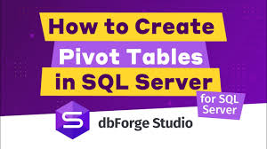 how to create sql pivot tables without