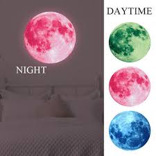 30cm 3d Large Moon Glow In The Dark