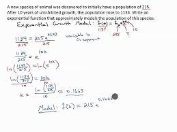 Example Exponential Growth Problem
