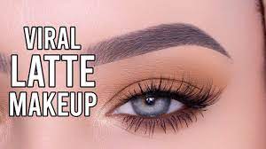 viral latte eye makeup tutorial you