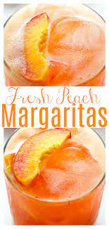 fresh peach margaritas baker by nature