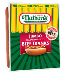 World's most convenient all in one hot dogs with toppings. Nathan S Jumbo Restaurant Style Beef Franks 5 Count 12 Oz Fry S Food Stores