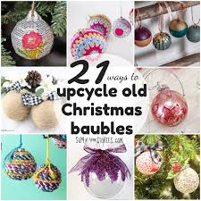 upcycle old christmas baubles