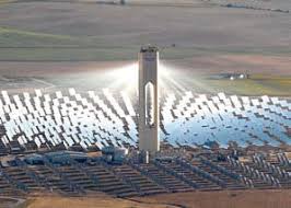 Solar Power Tower And Heliostats For Really Hot Water