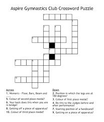 aspire gymnastics club crossword puzzle