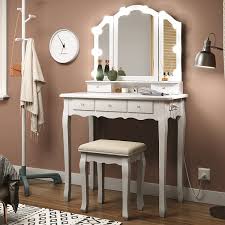 tiptiper white vanity table set with