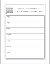 Free Weekly Schedule Templates for Word      templates Pinterest