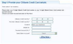 The payments done via debit/credit cards would be required to be made with a period of minimum 3 days advance prior to due date, in order to avoid surcharge of late payment. Citi Bank Bill Desk Online Bill Payment Citi Bank India
