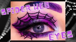 halloween spider web eye makeup