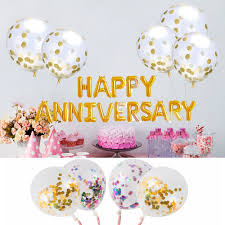 Self Inflating Happy Anniversary Banner Balloon Party Bunting