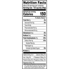 Nutrition News Nutrition Facts Rolled Oats Dry