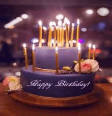 Happy birthday child party celebration. Birthday Cake With Candles Gifs Tenor