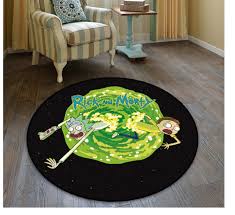 rick morty rug carpet 100 x 100cm mat