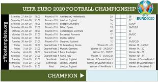 Matches, fixtures, draws, euro 2020: Euro 2020 Fixtures And Match Scoresheet Office Templates