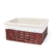 Home storage baskets from ebay give you a convenient way to keep your house orderly and organise your things in ways that make sense to you. Bathroom Bedroom Chocolate Brown Wicker Decorative Organizing Baskets Dark Brown Baskets Shelves For Kitchen Meiem Utility Storage Baskets Set Of 3 Brown Home Kitchen Storage Organization