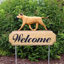 Pit Bull Dog Sign Welcome Sign